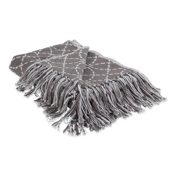 Grey Concentric Circles Blanket Throw