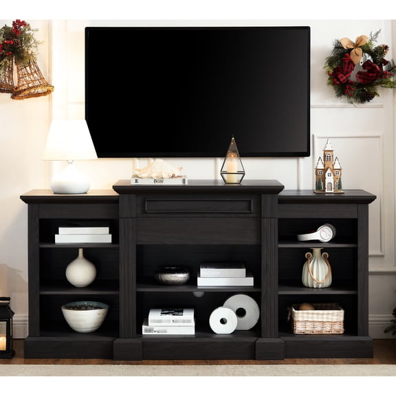 Grey Console Table - Smooth Design for Simple Decoration - Family Entertainment - Fits 60 - 69" TV