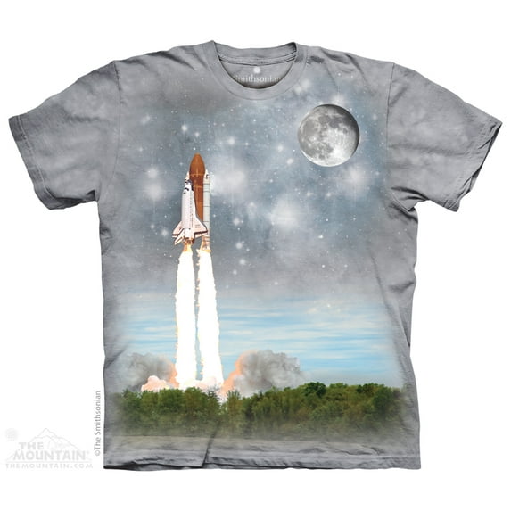 Grey Cotton Final Flight Usa Novelty Adult Smithsonian T-Shirt
