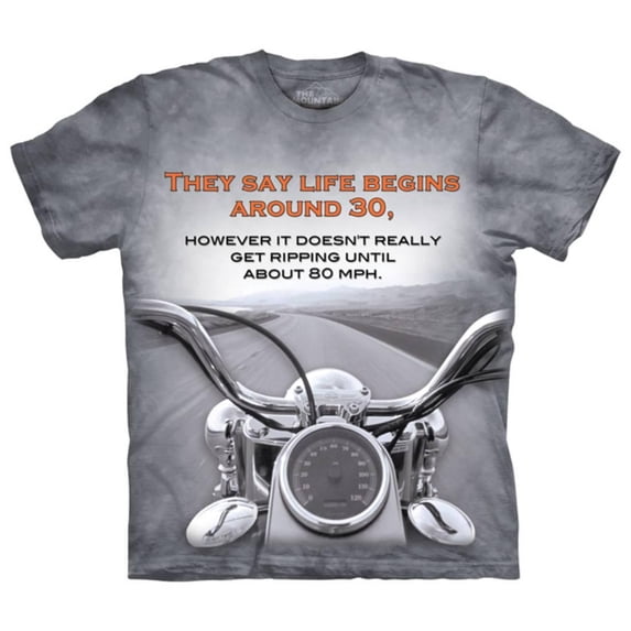 Grey Cotton Motorcycle Outdoor Design Novelty Adult T-Shirt NEW