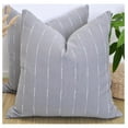 Grey Cotton Pillow Covers 20 x20 inches Gray Outdoot/Indoor Woven