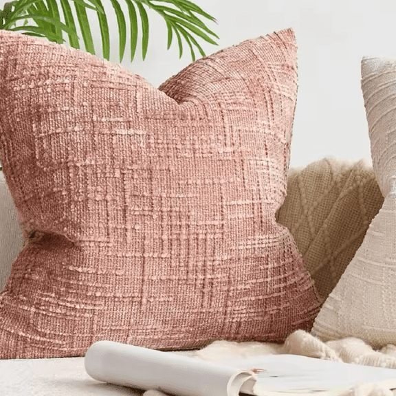 Grey Cream Decorative Throw Pillow Covers Soft Chenille Tweed Textured Cushion Case,Modern Home Decor For Couch Bed Living Room