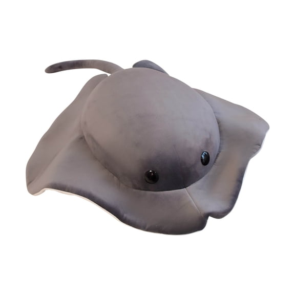 Grey Cute Stingray Plush Ray Toy Stuffed Animal Sea Creature Doll Soft Cuddly Cushion Pillow Kids Decor Fun