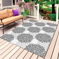 thumbnail image 1 of Grey Dahlia Outdoor Rug for Patio/Deck/Porch, Non-Slip Large Area Rug 6 x 9 Ft, Vintage Rustic Gray Flowers Farmhouse Floral Indoor Outdoor Rugs Washable Area Rugs, Camping Rug Carpet Runner, 1 of 8