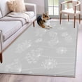 thumbnail image 1 of Grey Dandelion Area Rug 4x6 Washable Rug Non Slip Spring Modern Minimalist Country Flower Large Area Rug Indoor Floor Carpet for Entryway Bedroom Kitchen Living Room Home Office Dining Room Nursery, 1 of 8