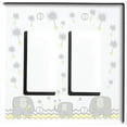 thumbnail image 1 of Grey Dandelion Elephant Light Switch Plates and Outlet Covers Elephant Nursery Decor, 1 of 2