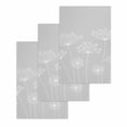 thumbnail image 1 of Grey Dandelion Kitchen Dish Towels for Drying Dishes Set of 3, Spring Modern Minimalist Country Flower Waffle Weave Microfiber Hand Tea Bathroom Towels Quick Dry & Absorbent Towel 15.7x23.6, 1 of 7