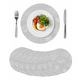 thumbnail image 1 of Grey Dandelion Round 13 Inch Placemats Set of 8, Spring Modern Minimalist Country Flower HeatResistant Non Slip Place Mats for Dining Table, Wipeable Braided Kitchen Table Mats for Housewarming, 1 of 9