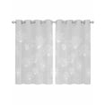 thumbnail image 1 of Grey Dandelion Sheer Curtains 45 Inch Length 2 Panels Set for Living Room/Bedroom, Spring Modern Minimalist Country Flower Kitchen Curtains Grommet Semi-Sheer Curtains Window Treatments 42"x45"x2, 1 of 7