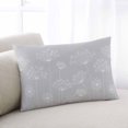 thumbnail image 1 of Grey Dandelion Throw Pillow Covers, Spring Modern Minimalist Country Flower Soft Breathable Pillow Cases with Invisible Zipper, Queen Size Pillowcases for Couch Bed Sofa Chair 20x30 Inches, 1 of 9