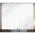 thumbnail image 1 of Ambesonne Geometric Curtains 2 Panel Set, Abstract Mosaic Art, 108" x 84", White, 1 of 3