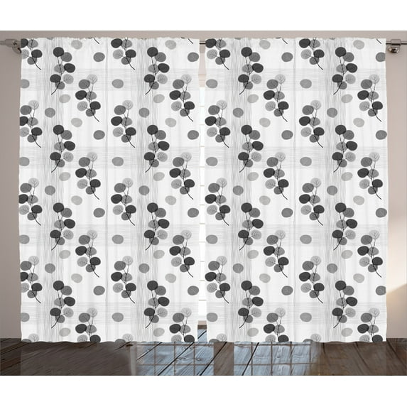 Ambesonne Modern Curtains 2 Panel Set, Sketchy Lines Stripes, 108