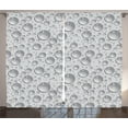 thumbnail image 1 of Ambesonne Grey Curtains 2 Panel Set, Waterdrops Monochrome, 108" x 84", Grey, 1 of 3