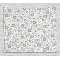 thumbnail image 1 of Grey Decor Tapestry, Mix Florals with Rotary Round Rings and Dot Spots on the Backdrop Simplistic Blossom, Wall Hanging for Bedroom Living Room Dorm Decor, 80W X 60L Inches, Cloud, by Ambesonne, 1 of 2