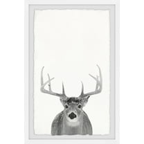 Grey Deer' Framed Painting Print