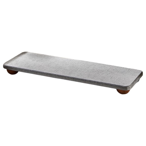 Grey Diatomite Fast Drying Tray For Bathroom Kitchen Countertop Soap Dish Toothbrush Holder Water Absorbent Stone Tray For Home Organization Decorative Tray