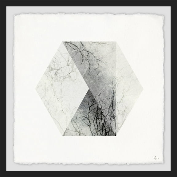 Grey Dissolution Framed Painting Print