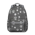 thumbnail image 1 of Grey Dog Paw Footprint Backpack for School,Cute School Bag,Schoolbag with Adjustable Shoulder Straps & Padded Back,15.3"x11"x7.1".﻿, 1 of 6