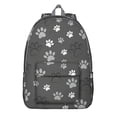 thumbnail image 1 of Grey Dog Paw Footprint Backpack for School,Cute School Bag,Schoolbag with Adjustable Shoulder Straps & Padded Back,15.7"x11.8"x5.5", 1 of 5