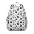 thumbnail image 1 of Grey Dog Paw Footprint Backpack for School,Cute School Bag,Schoolbag with Adjustable Shoulder Straps & Padded Back,15"x11.42"x5.5", 1 of 6