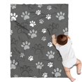 thumbnail image 1 of Grey Dog Paw Footprint Blanket,Comfortable Soft Flannel Throw Blanket,All Season,Warm Lightweight Blankets for Sofa Bed Couch Living Room Chair,30"x40"(80x100cm), 1 of 4