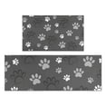 thumbnail image 1 of Grey Dog Paw Footprint Kitchen Rugs Sets Of 2,Anti Fatigue Kitchen Mat Rugs Non Slip Washable,Decorative Kitchen Floor Mats for Kitchen,Sink,Laundry,17"x30"+17"x47", 1 of 7