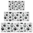thumbnail image 1 of Grey Dog Paw Footprint Kitchen Rugs Sets Of 3,Kitchen Runner Rugs Non Skid Washable,Decorative Kitchen Floor Mats for Kitchen,Sink,Laundry,17"x30"+ 17"x47" + 17"x59", 1 of 6