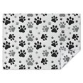 thumbnail image 1 of Grey Dog Paw Footprint Rectangle Tablecloth 60"x84",Waterproof Polyester Rectangle Table Cloth, Wipeable Spillproof Polyester Tablecloth for Dining, Camping, Indoor and Outdoor, 1 of 5
