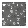 thumbnail image 1 of Grey Dog Paw Footprint Square Fitted Tablecloth with Elastic Edge,Square Table Cover,Washable Elastic Table Cover for Home Kitchen Party Decor 34"x34", 1 of 6