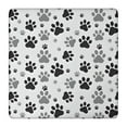 thumbnail image 1 of Grey Dog Paw Footprint Square Fitted Tablecloth with Elastic Edge,Square Table Cover,Washable Elastic Table Cover for Home Kitchen Party Decor 36"x36", 1 of 6