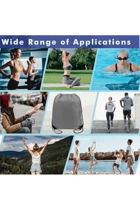 Grey Drawstring Backpack Bags Draw String Back Bulk Large Sports Cinch Sack Gym String Bags Machine Washable Heavy Duty String Backpack for Men Women