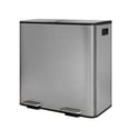thumbnail image 1 of Grey Dual 40L Soft Close Step On Kitchen Recycling Garbage Bin Combo Set, 1 of 6