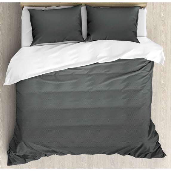 Grey Duvet Cover Set, Digital Creation of an Abstract Dark Colored Background Classical Print, Decorative 3 Piece Bedding Set with 2 Pillow Shams, Queen Size, Sage Green Grey Teal, by Ambesonne
