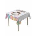 thumbnail image 1 of Grey Easter Suqare Tablecloth - 60 x 60 Inch, Spring Cartoon Bunny Colorful Eggs Wood Grain Waterproof & StainResistant Tablecloth, Washable Oil-proof Table Cover for Dining/Party/Wedding/Buffet, 1 of 9
