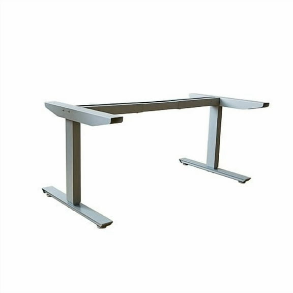 Grey Electric Dual Motor Height Adjustable Desk Frame (Tabletop Not Included)