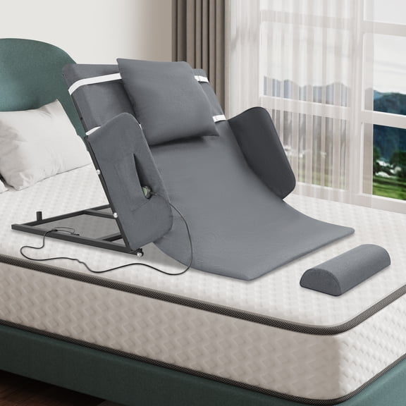 Grey Electric Lifting Adjustable Bed Back Rest 110V Electric Auxiliary Backrest