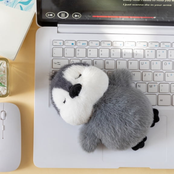 Grey Ergonomic Lying Animal Wrist Rest Soft Support Pad for Mouse and Keyboard Reduce Fatigue for Office Home School Great Gift Choice for Family