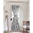 thumbnail image 1 of Grey Eucalyptus Leaves Blackout Curtains, French Door Curtains for Door Window, Watercolor Spring Summer Botanical Privacy Drapery for Patio/Sidelight Doors, 1 Panel with Tieback, 25 x 72 Inches, 1 of 6