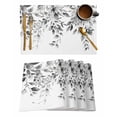 thumbnail image 1 of Grey Eucalyptus Leaves Placemats Set of 4, Watercolor Weeping Botanical Placemats for Dining Table, Place Mats for Kitchen Tabletop, Waterproof Wipeable Dining Table Mats Set, 1 of 9