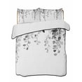thumbnail image 1 of Grey Eucalyptus Leaves Summer Quilt Set Twin Size,Soft Microfiber Quilted Bedding Set with 2 Pillow Shams,Weeping Spring Botanical Summer Lightweight All Season Bedspread Coverlet for Bedroom 68"x86", 1 of 6