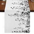 thumbnail image 1 of Grey Eucalyptus Leaves Table Runner 90 Inches Long,Weeping Spring Botanical Summer Cotton Linen Table Runners Dresser Scarves,Decorative Tabletop Scarf Furniture Cover for Home Dinner Party 13"x90", 1 of 8