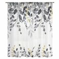 thumbnail image 1 of Grey Eucalyptus Sheer Curtains 45 Inches Long, Watercolor Spring Weeping Botanical Light Filering Curtains, Breathable Simi Curtain Privacy Drapes for Kitchen Bathroom Small Window Treatment, 1 of 9