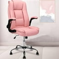 Grey Executive Office Chairs with Wheels Fabric 90120°Rocking