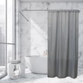 thumbnail image 1 of Grey Extra Long Shower Curtain Polyester 12 Rings 79"L x 71"W, 1 of 4