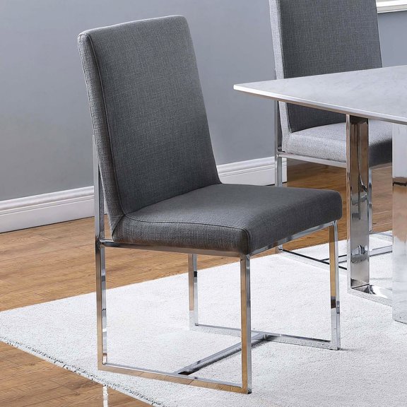 Upholstered in Grey - Suit Multiple Table Styles - Dining Room Setup / Combines Style and Comfort