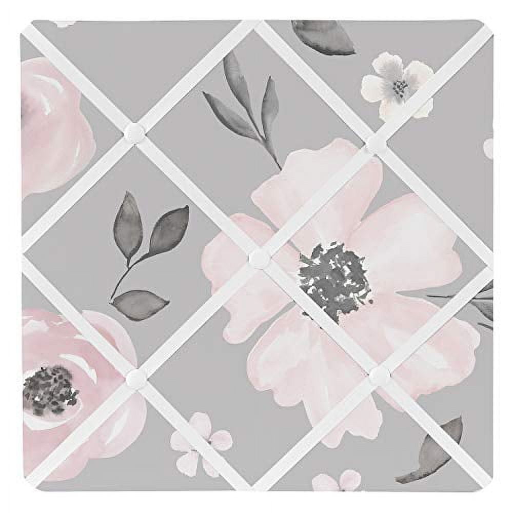 Grey Fabric Memory Memo Photo Bulletin Board Blush Gray And White