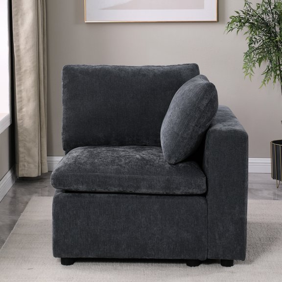 Grey Fabric Modular, High - Quality Sponge / Adaptable to Party or Home Theater Needs