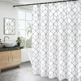 thumbnail image 1 of Grey Fabric Shower Curtain,Think Polyester Weighted Bottom Shower Curtain for Bathroom 72 x 72, 1 of 6