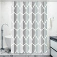 thumbnail image 1 of Grey Fabric Shower Curtain, Waterproof Design and Polyester, Quick-Drying, Weighted Hem, Shower Curtains Set for Bathroom W 72 x H 72, Durable and Washable with 12 Hooks, 1 of 6