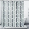thumbnail image 1 of Grey Fabric Shower Curtain, Waterproof Design and Polyester, Quick-Drying, Weighted Hem, Shower Curtains Set for Bathroom W 72 x H 72, Machine Washable with 12 Hooks, 1 of 6